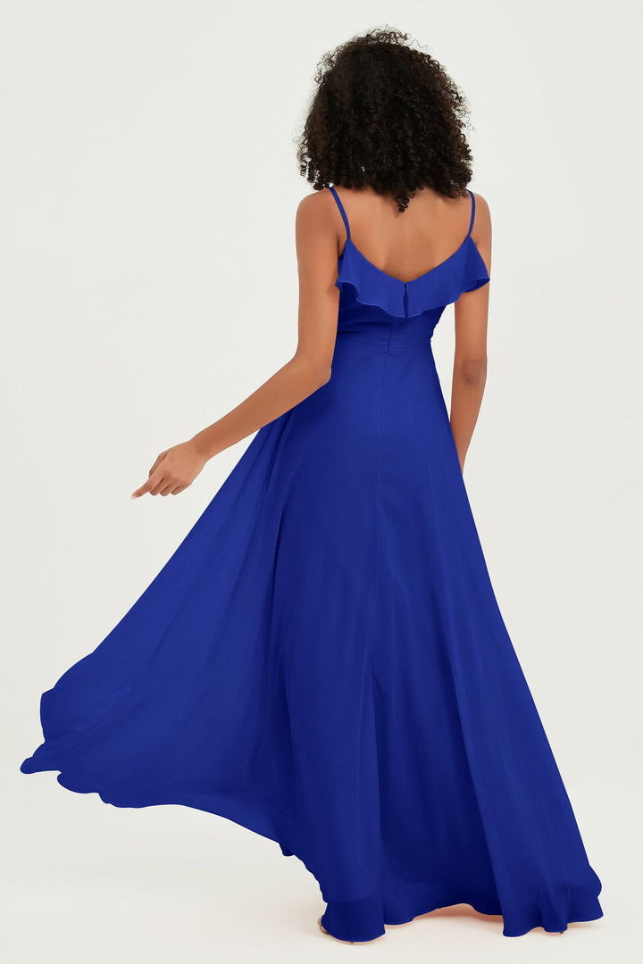 Hailey | Abito maxi damigella aperto sul retro