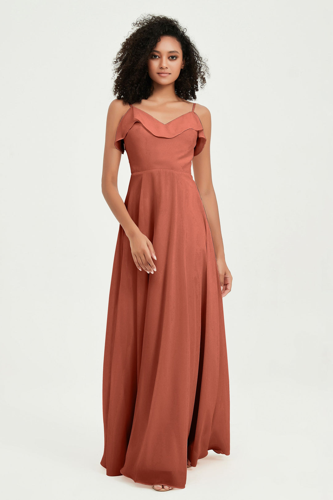 Hailey | Abito maxi damigella aperto sul retro