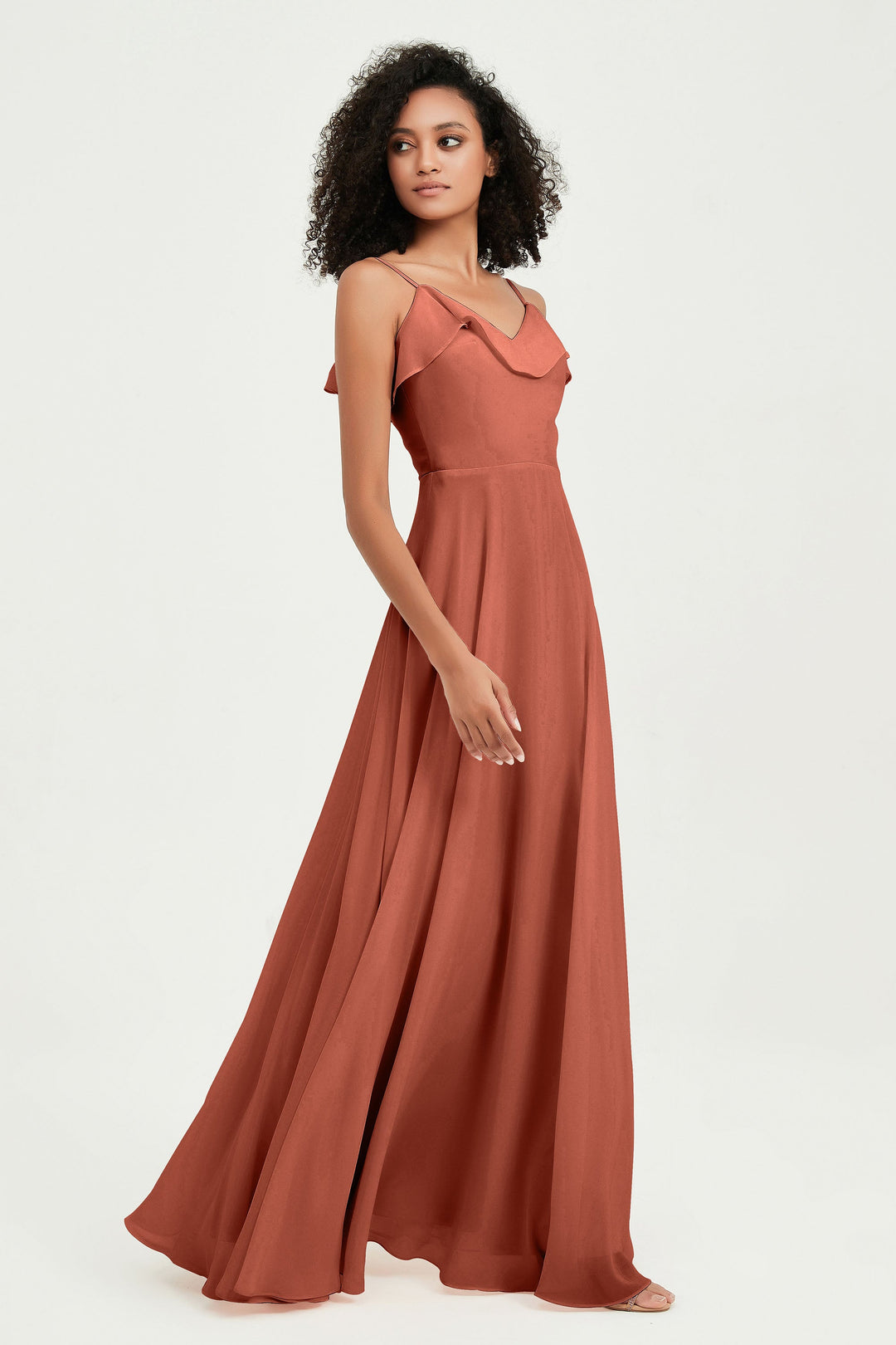Hailey | Abito maxi damigella aperto sul retro