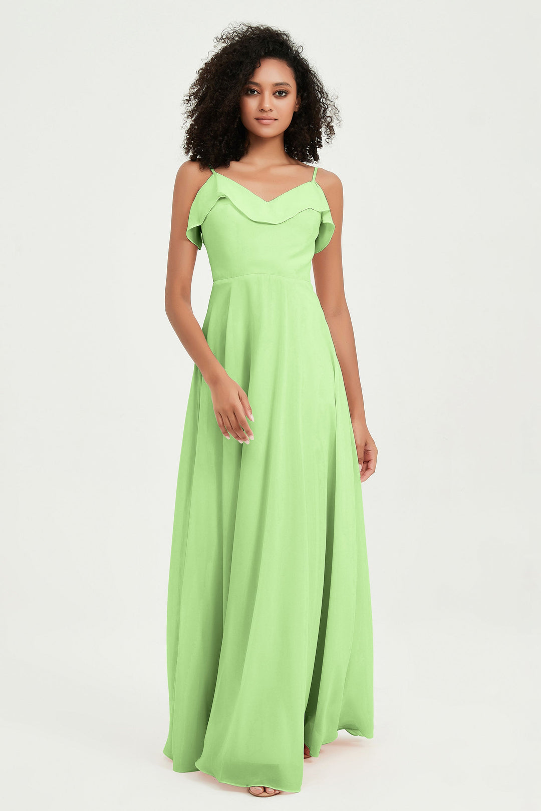 Hailey | Abito maxi damigella aperto sul retro