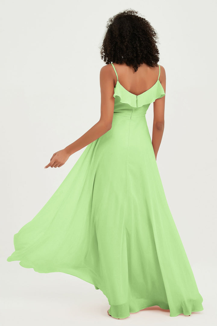 Hailey | Abito maxi damigella aperto sul retro