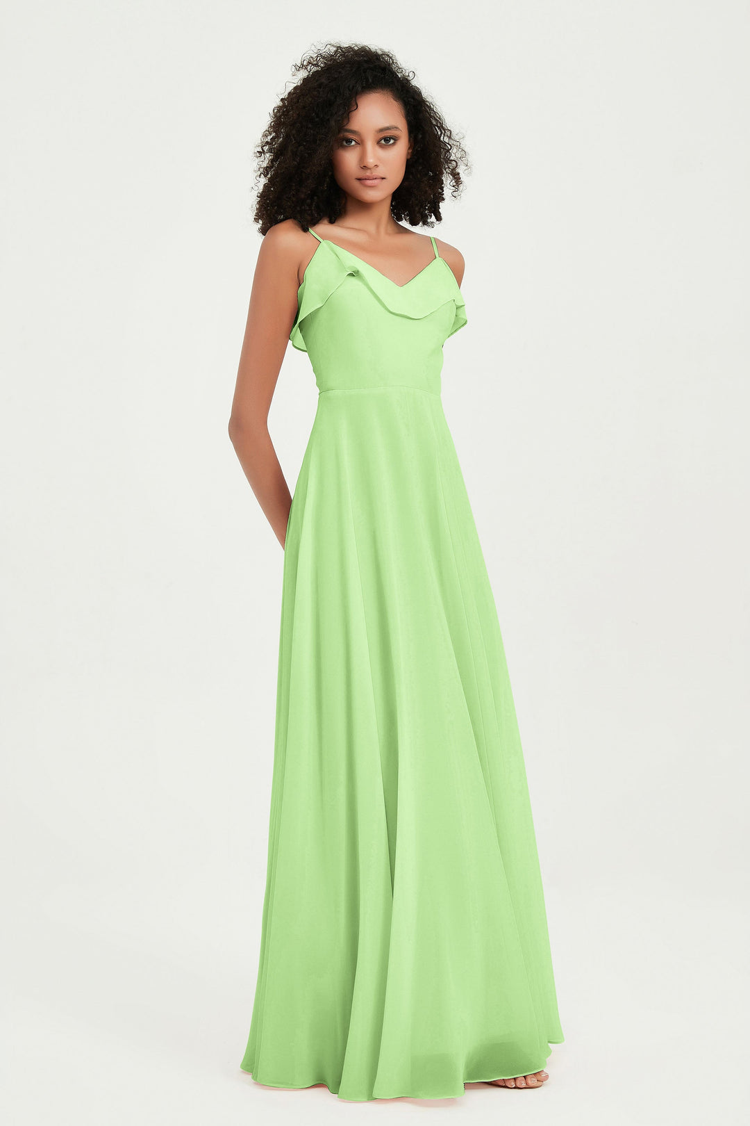 Hailey | Abito maxi damigella aperto sul retro