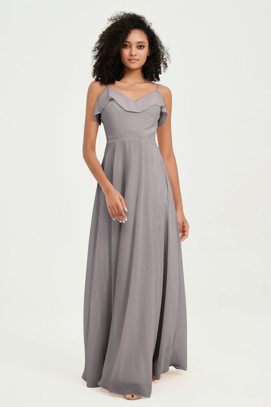 Hailey | Abito maxi damigella aperto sul retro