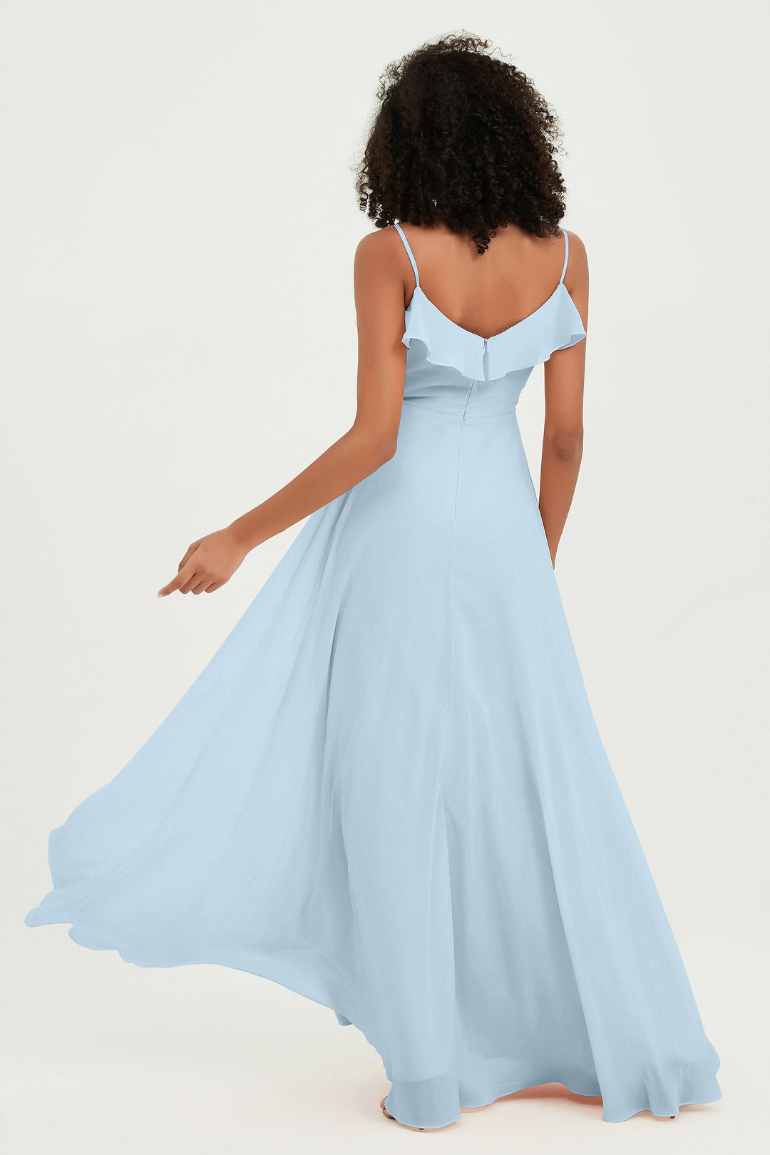Hailey | Abito maxi damigella aperto sul retro
