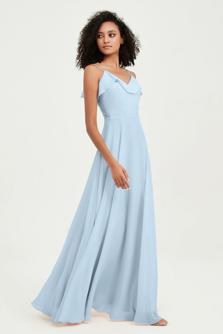 Hailey | Abito maxi damigella aperto sul retro