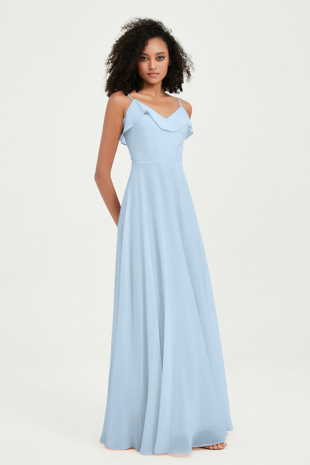 Hailey | Abito maxi damigella aperto sul retro