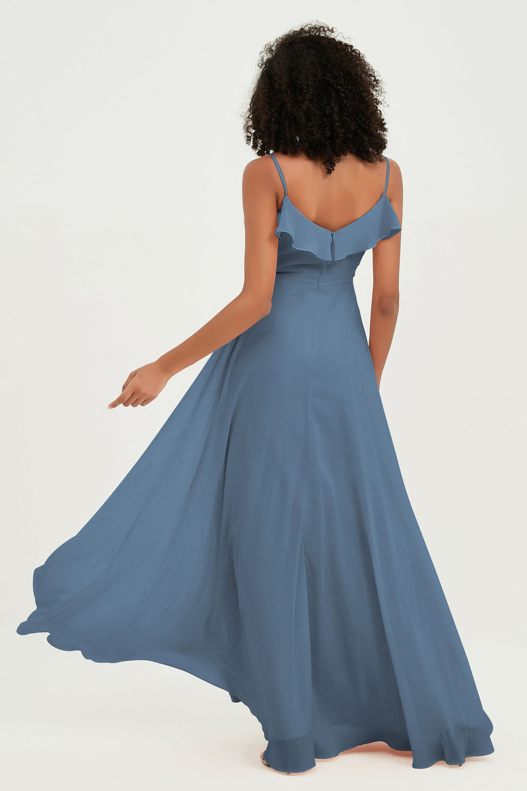 Hailey | Abito maxi damigella aperto sul retro