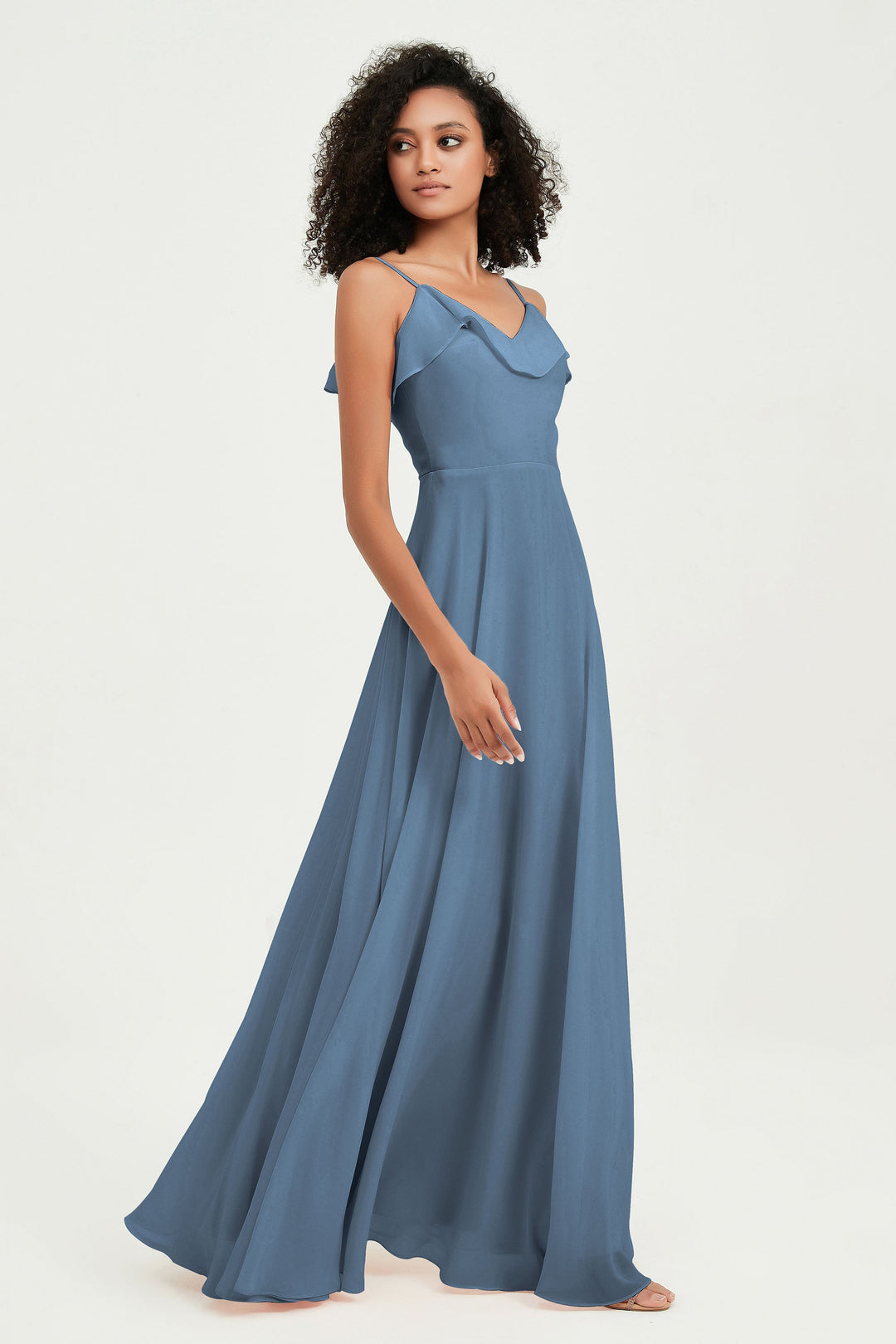 Hailey | Abito maxi damigella aperto sul retro