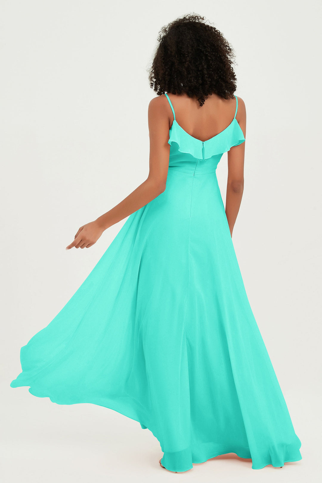 Hailey | Abito maxi damigella aperto sul retro