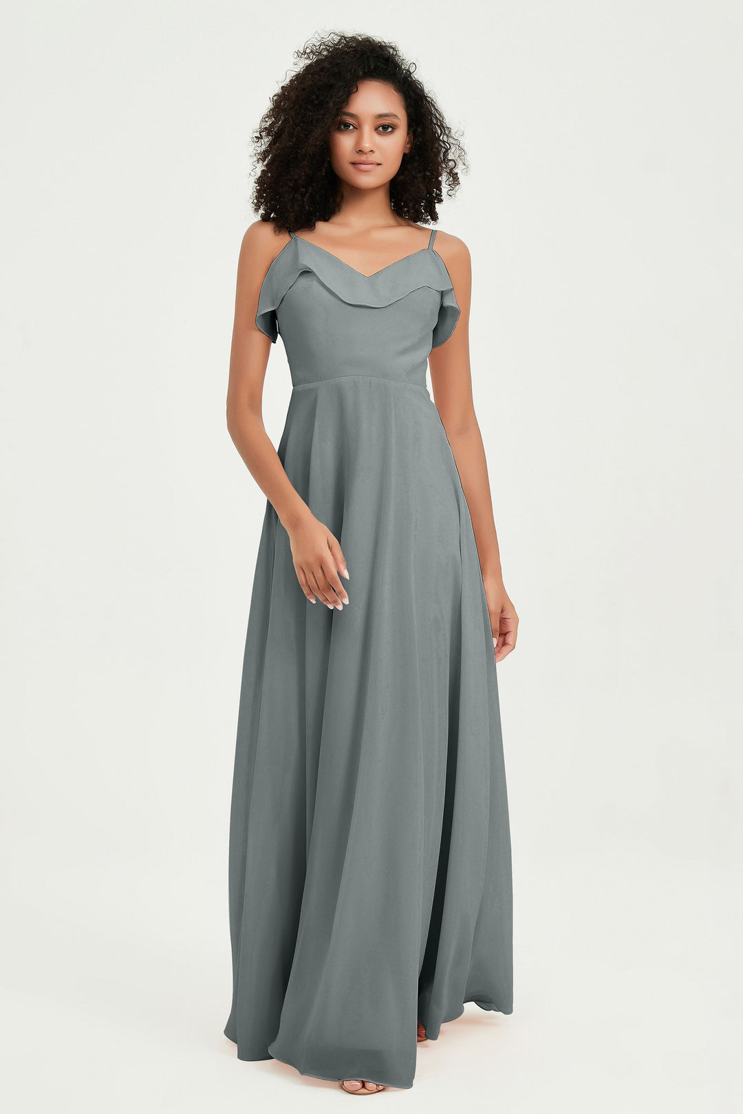 Hailey | Abito maxi damigella aperto sul retro