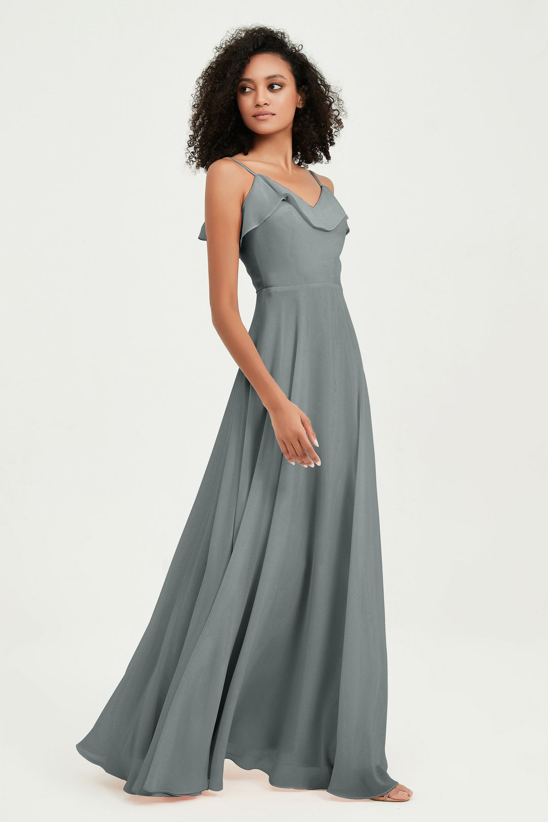 Hailey | Abito maxi damigella aperto sul retro