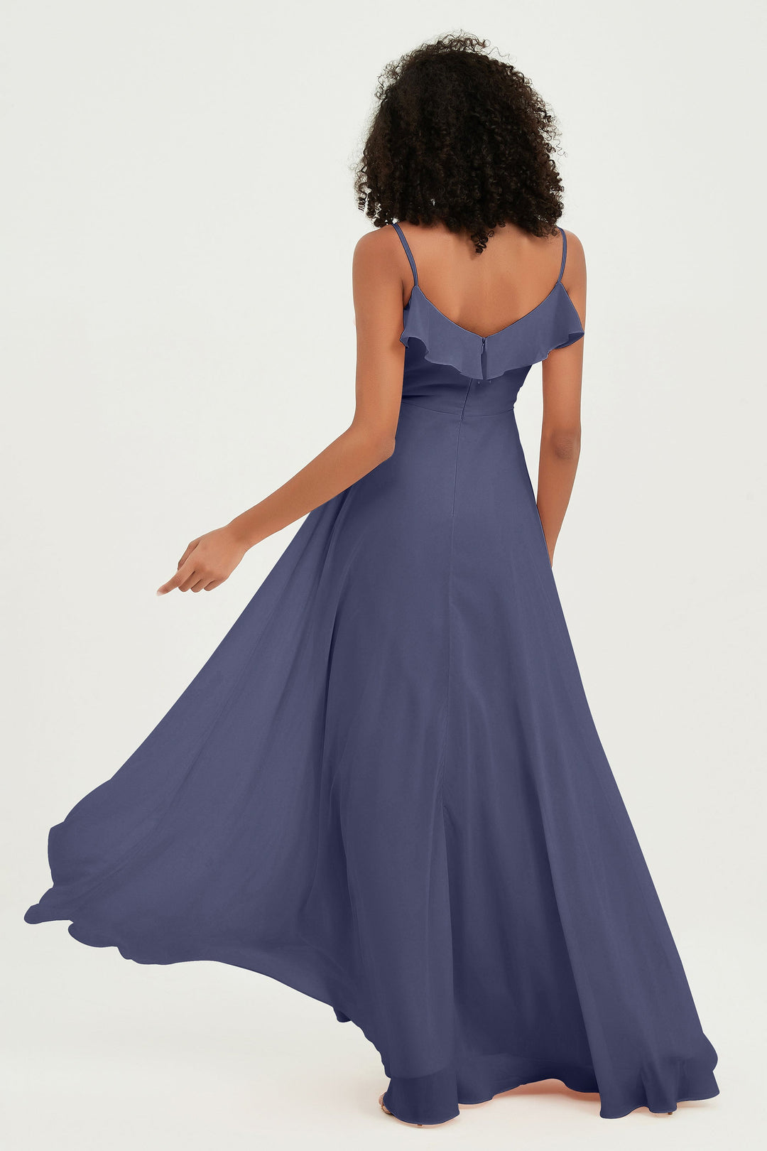 Hailey | Abito maxi damigella aperto sul retro