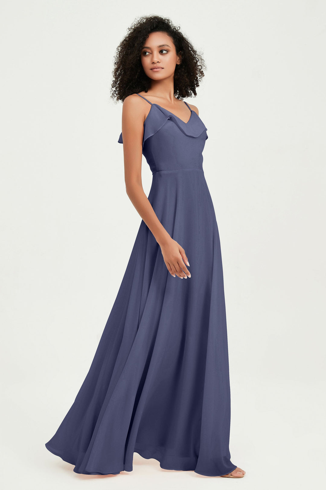 Hailey | Abito maxi damigella aperto sul retro