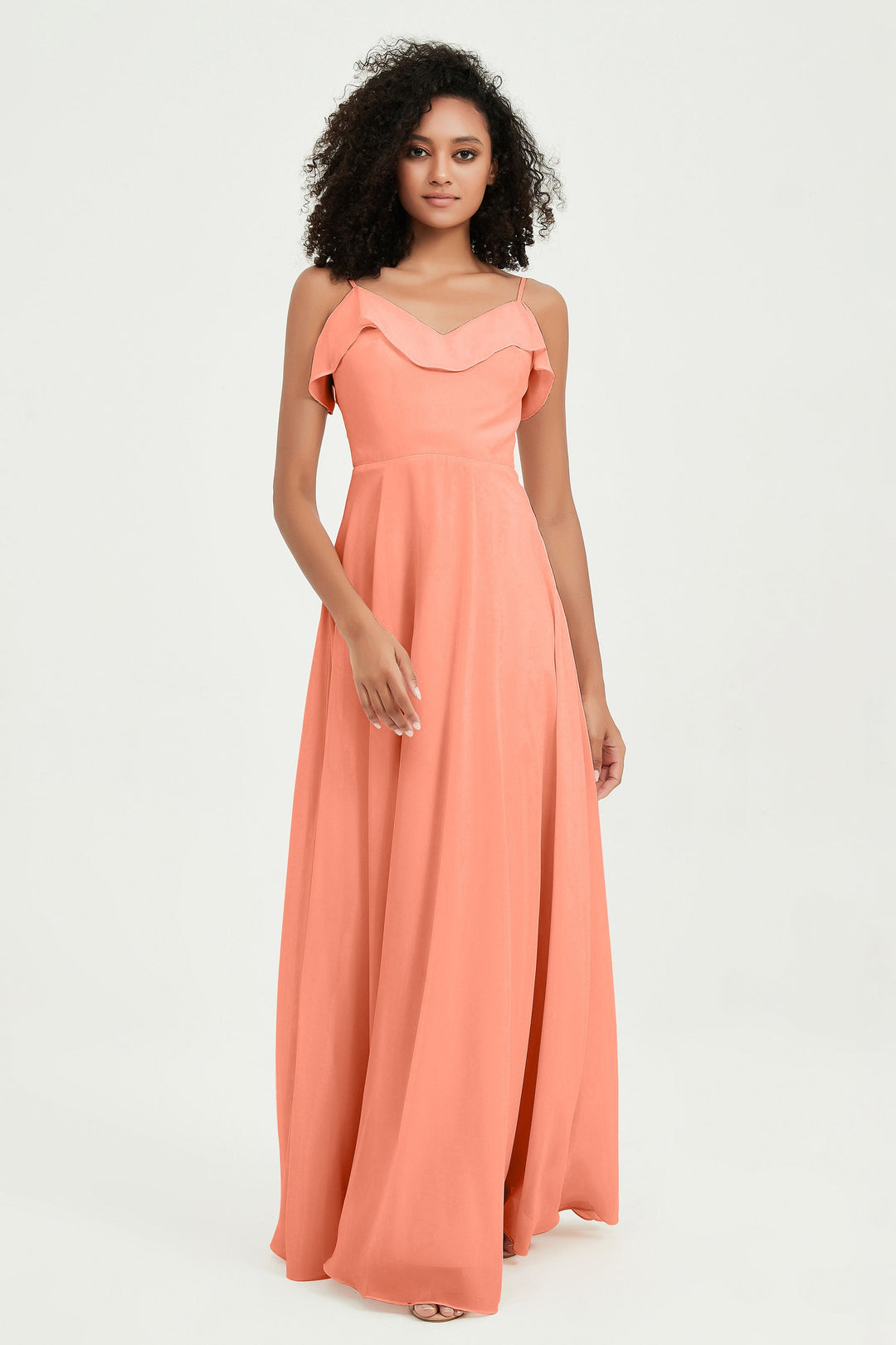 Hailey | Abito maxi damigella aperto sul retro