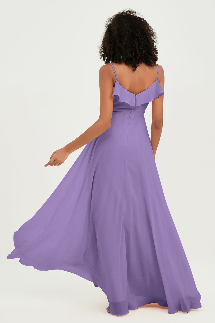 Hailey | Abito maxi damigella aperto sul retro