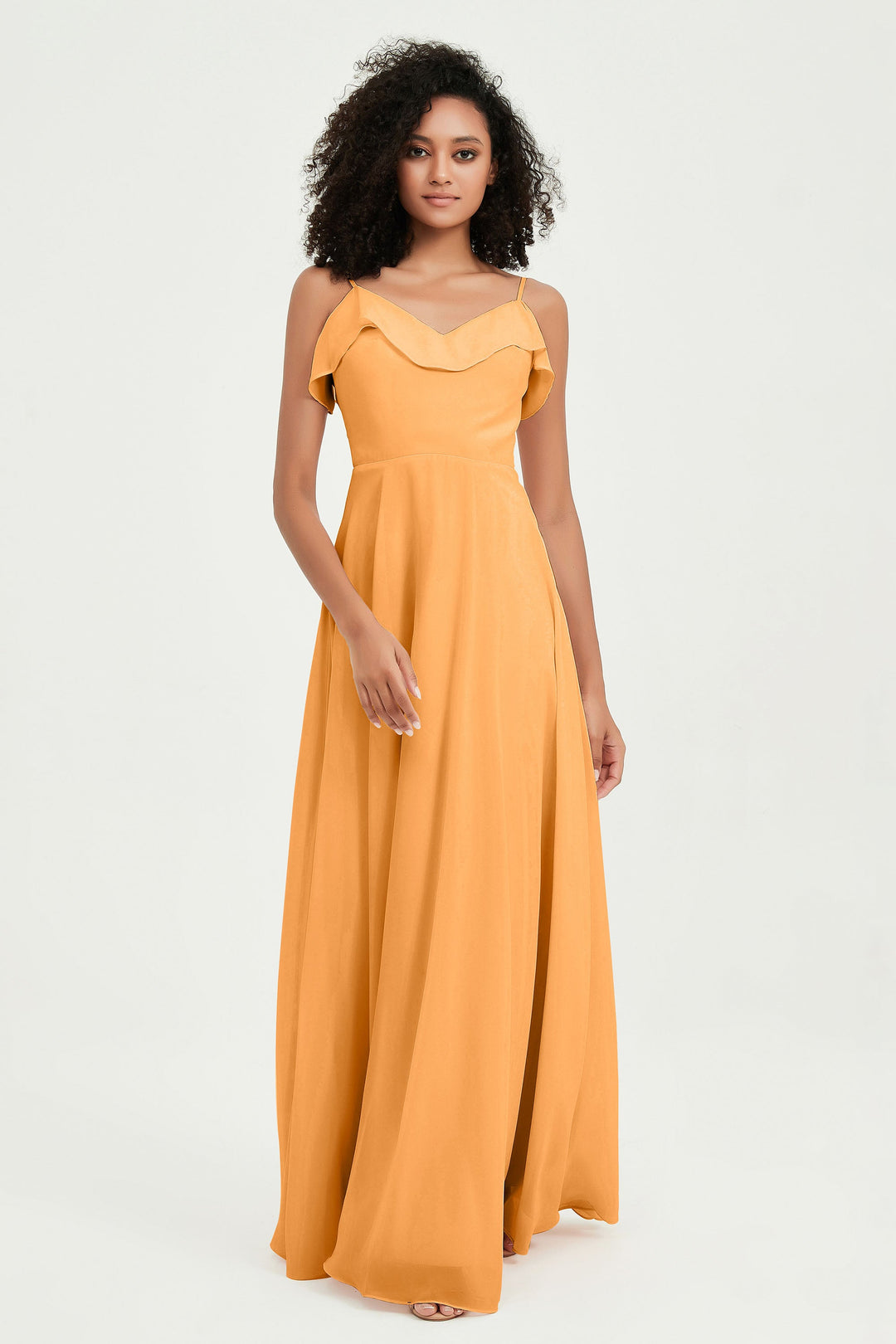 Hailey | Abito maxi damigella aperto sul retro
