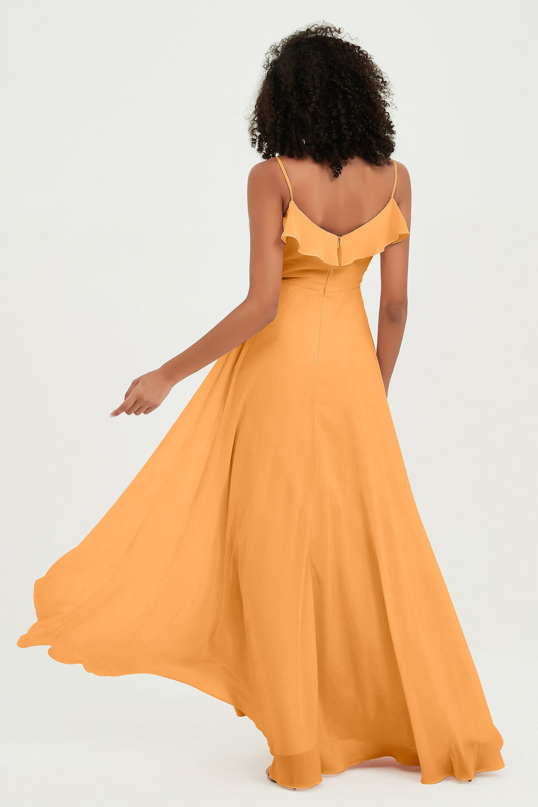 Hailey | Abito maxi damigella aperto sul retro