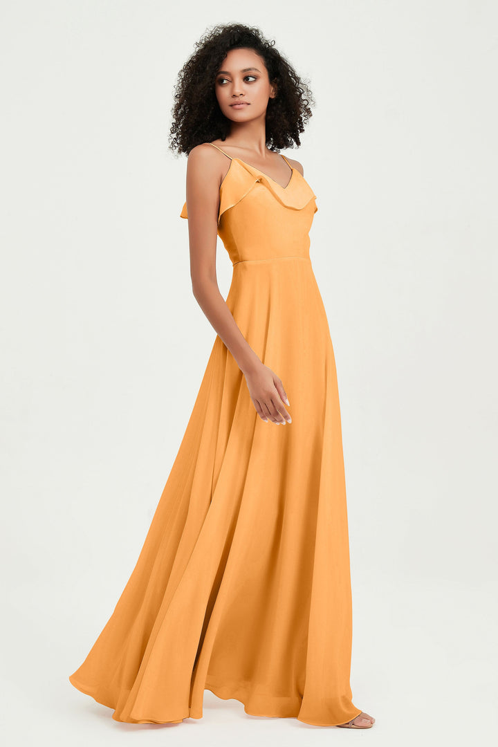 Hailey | Abito maxi damigella aperto sul retro