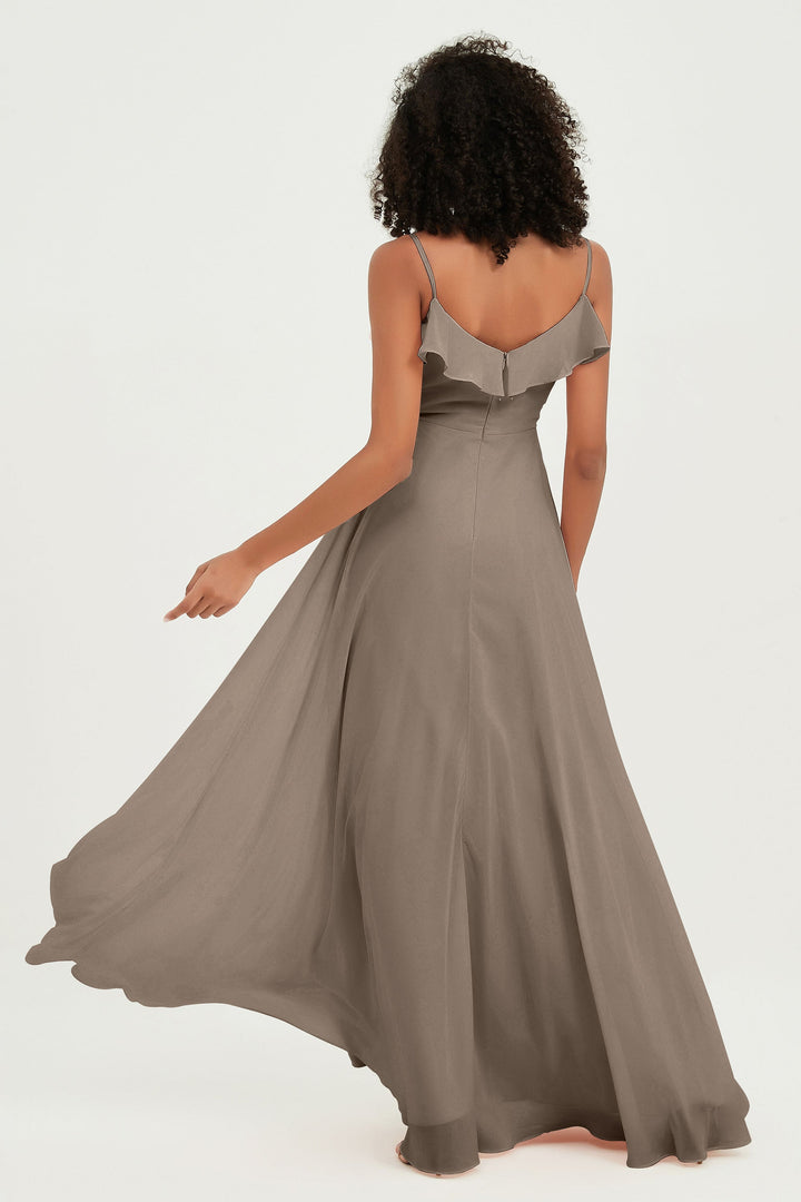 Hailey | Abito maxi damigella aperto sul retro