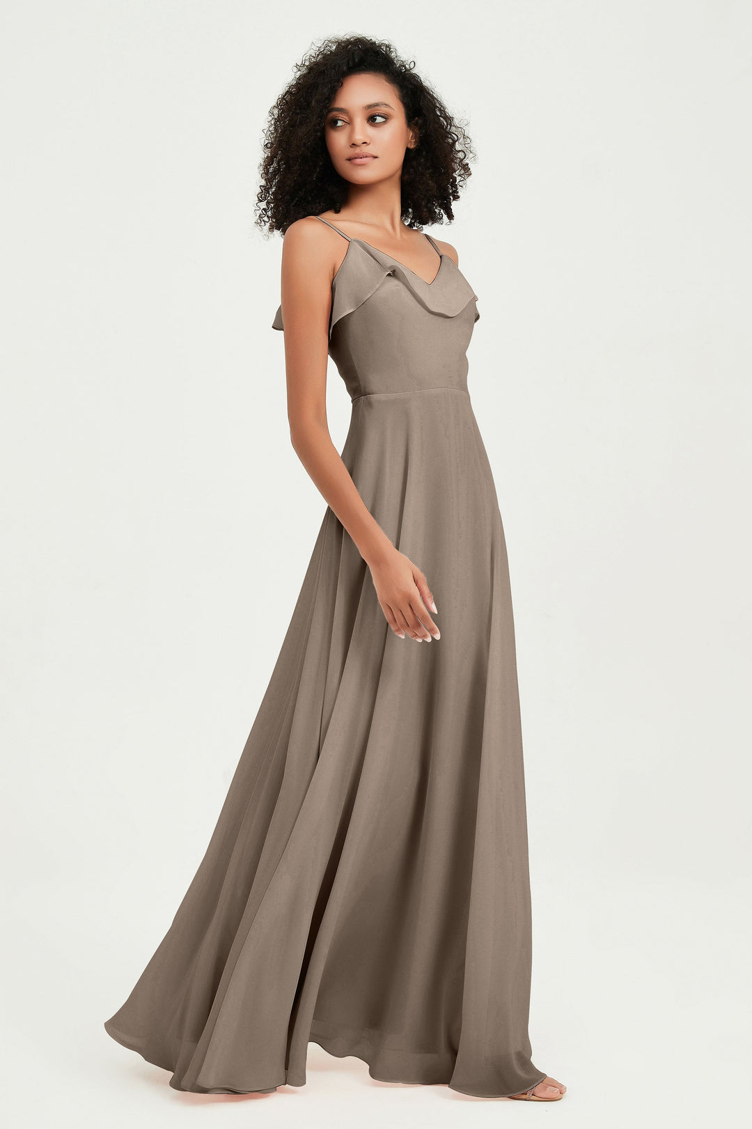 Hailey | Abito maxi damigella aperto sul retro
