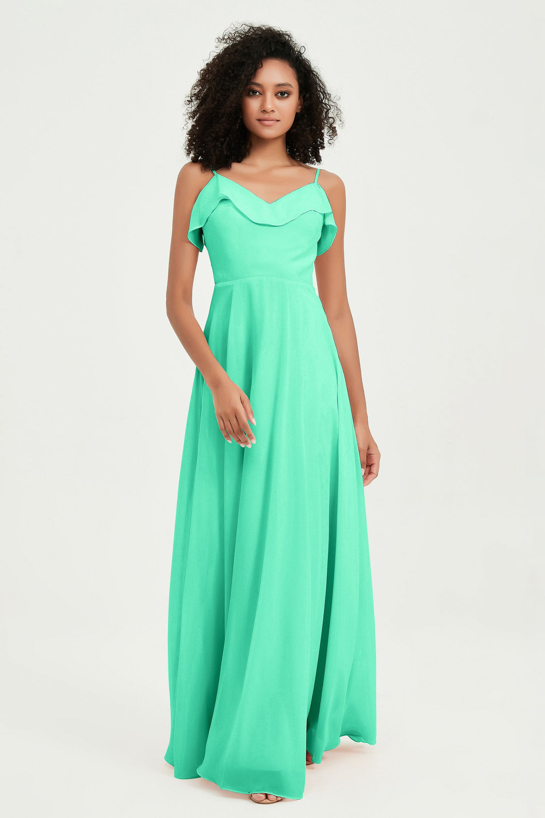 Hailey | Abito maxi damigella aperto sul retro
