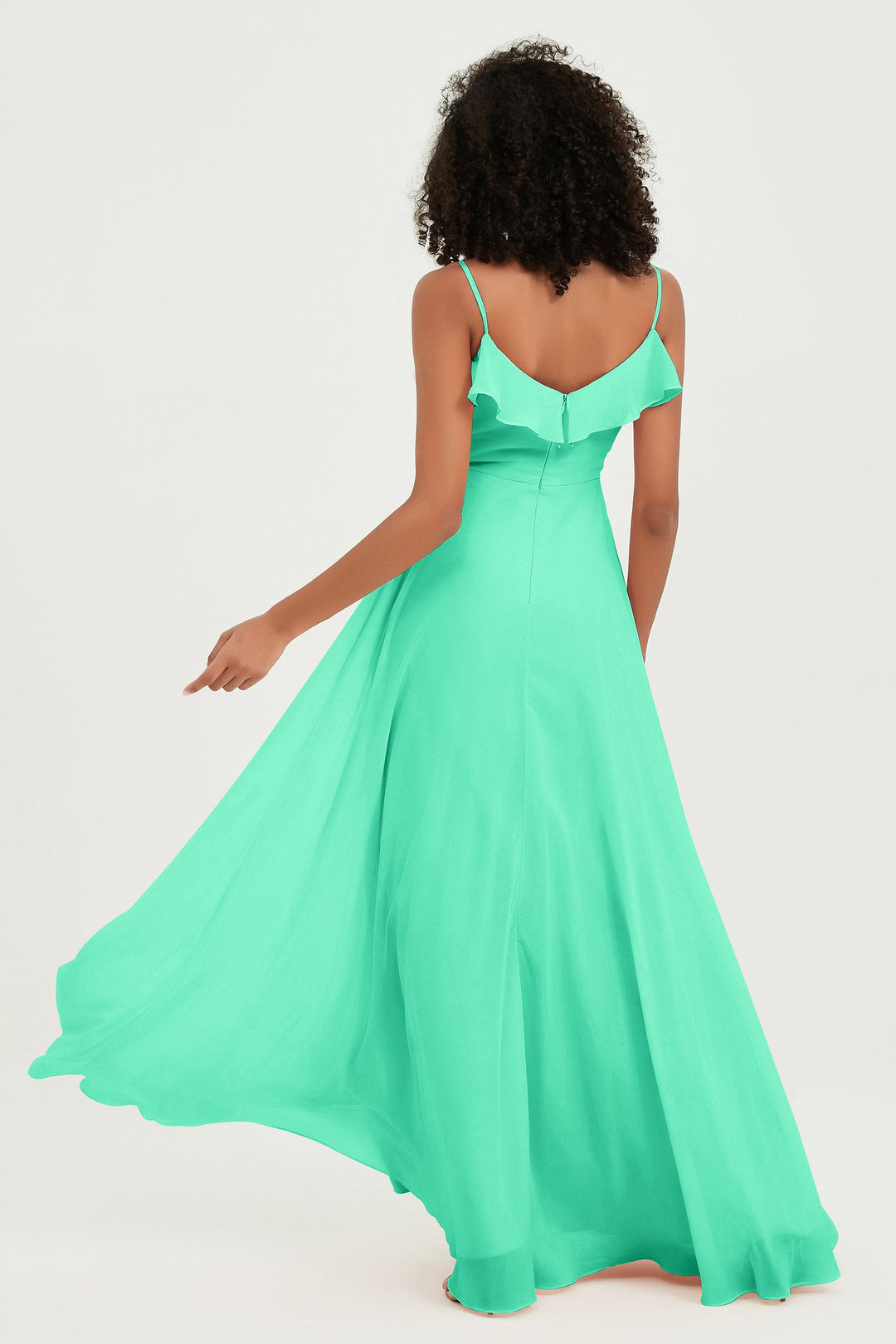 Hailey | Abito maxi damigella aperto sul retro