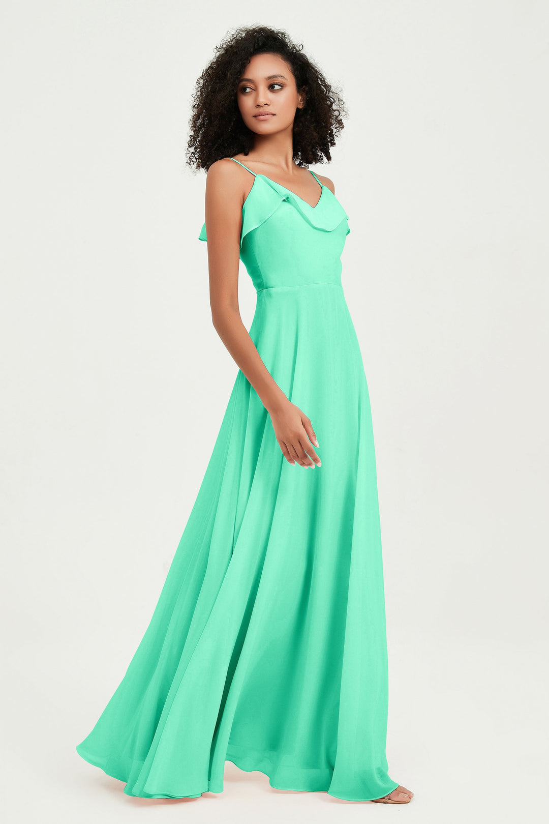 Hailey | Abito maxi damigella aperto sul retro
