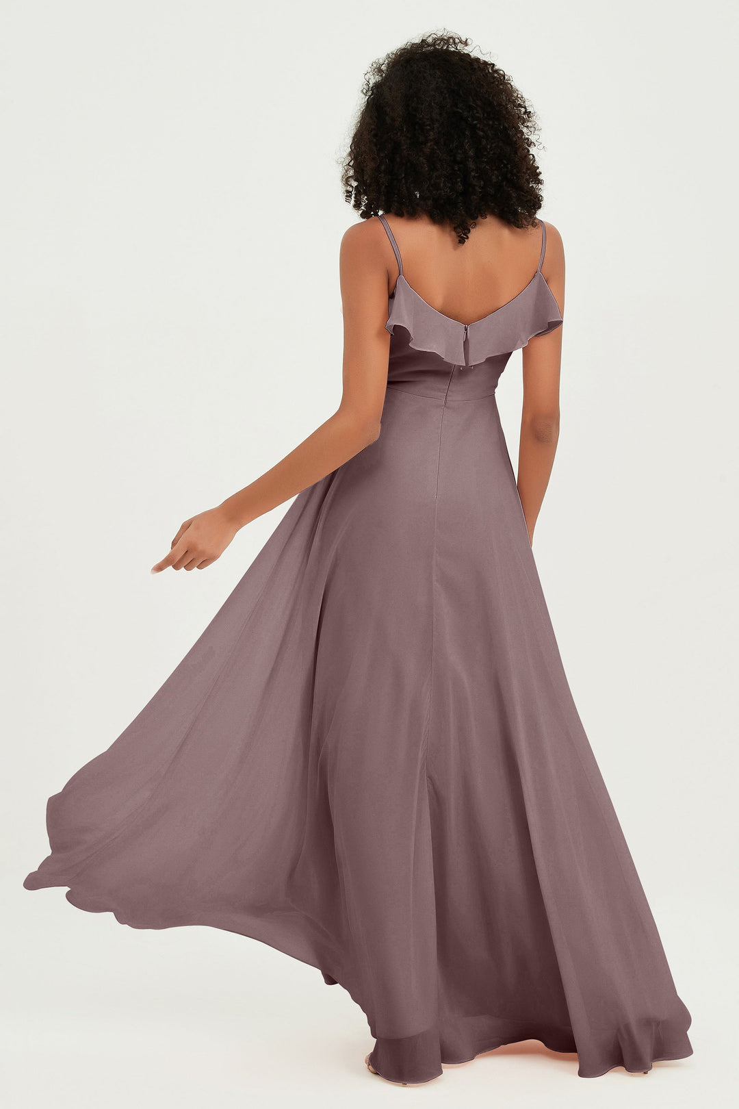 Hailey | Abito maxi damigella aperto sul retro