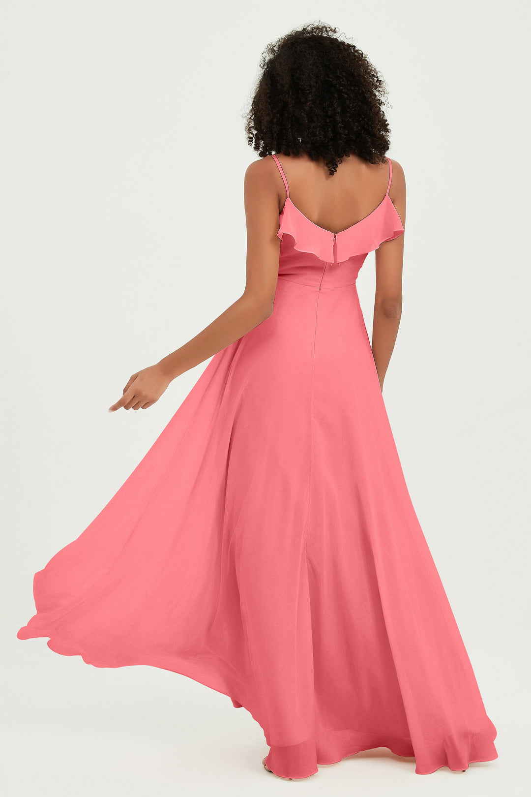 Hailey | Abito maxi damigella aperto sul retro