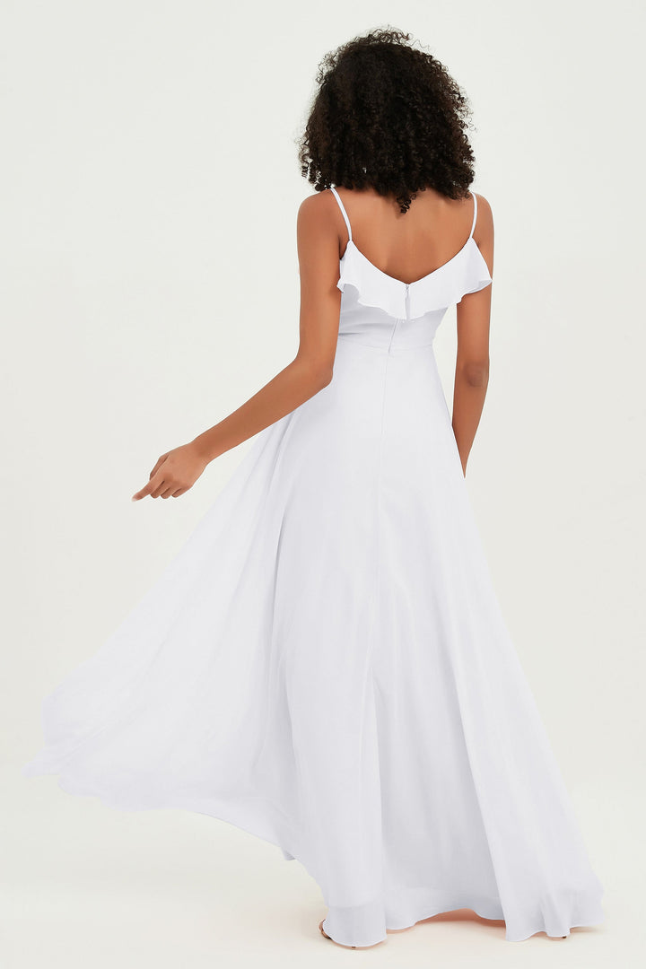Hailey | Abito maxi damigella aperto sul retro