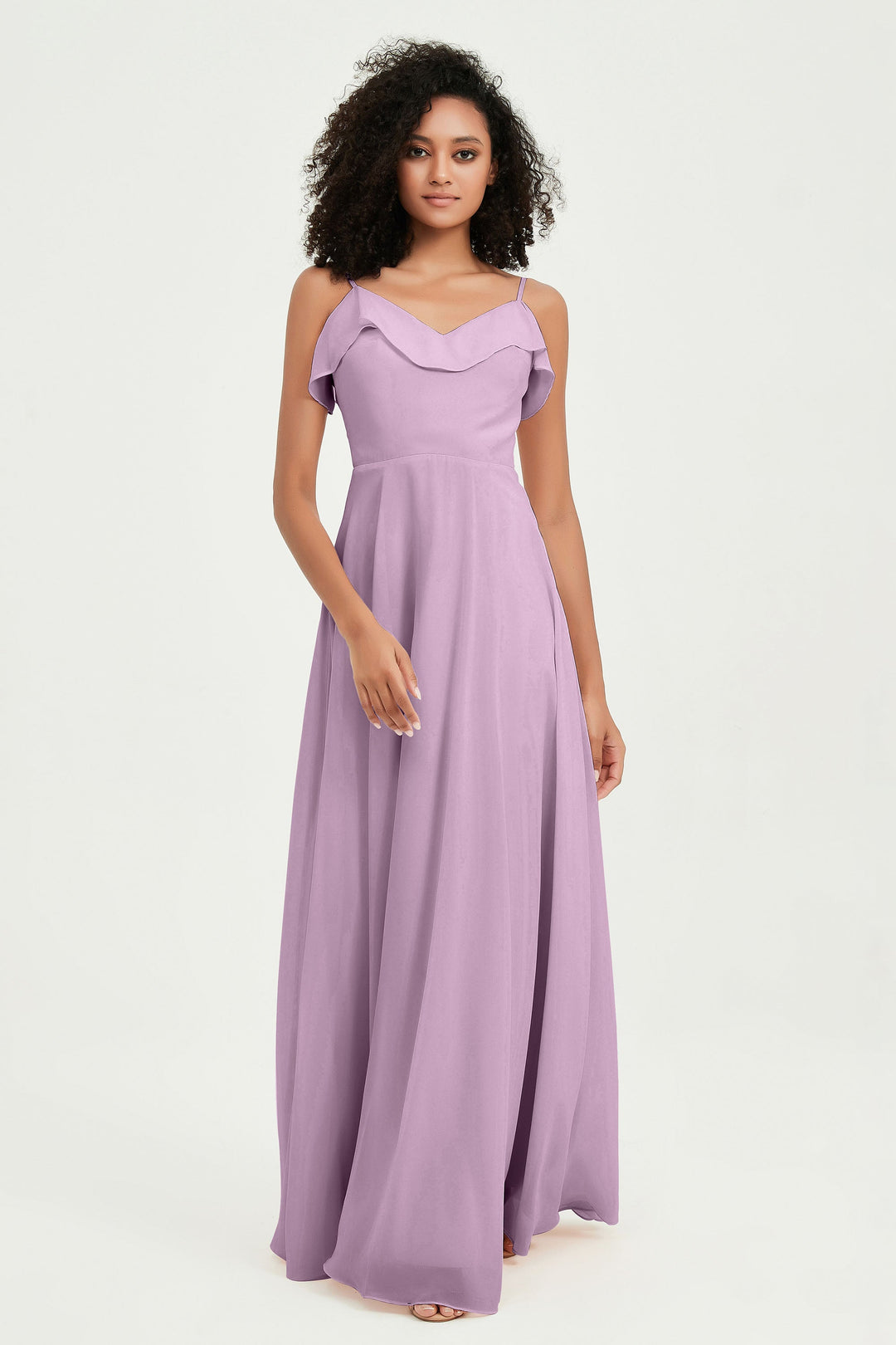 Hailey | Abito maxi damigella aperto sul retro