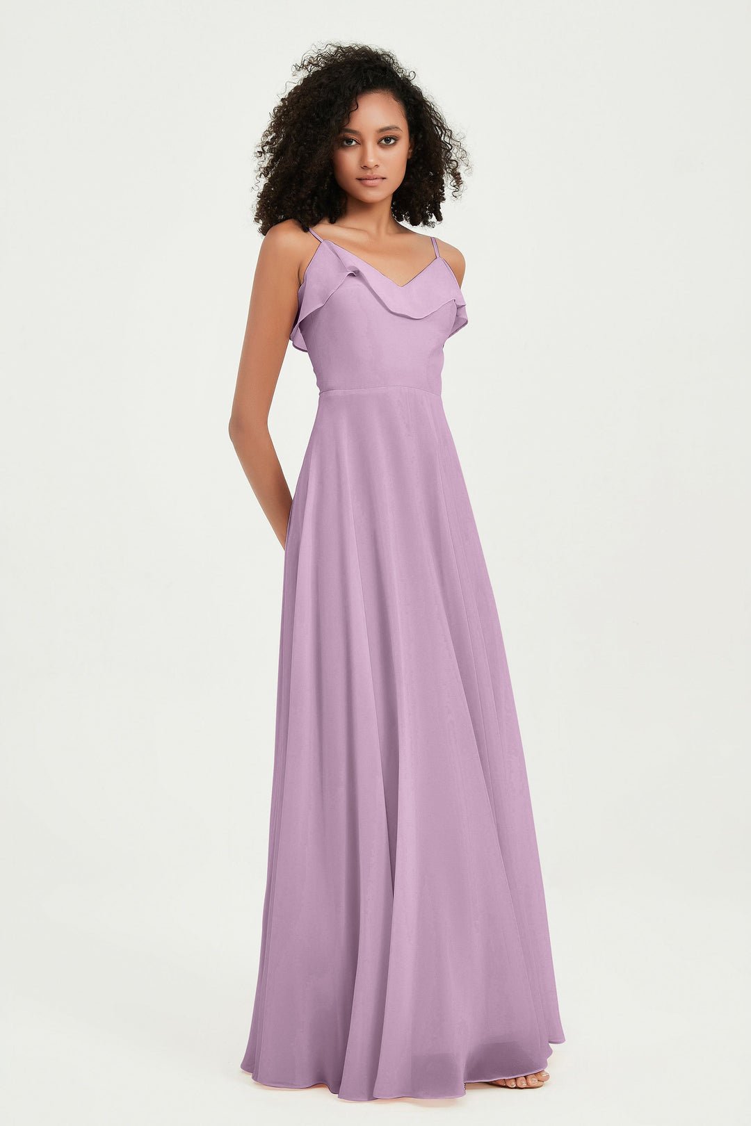 Hailey | Abito maxi damigella aperto sul retro