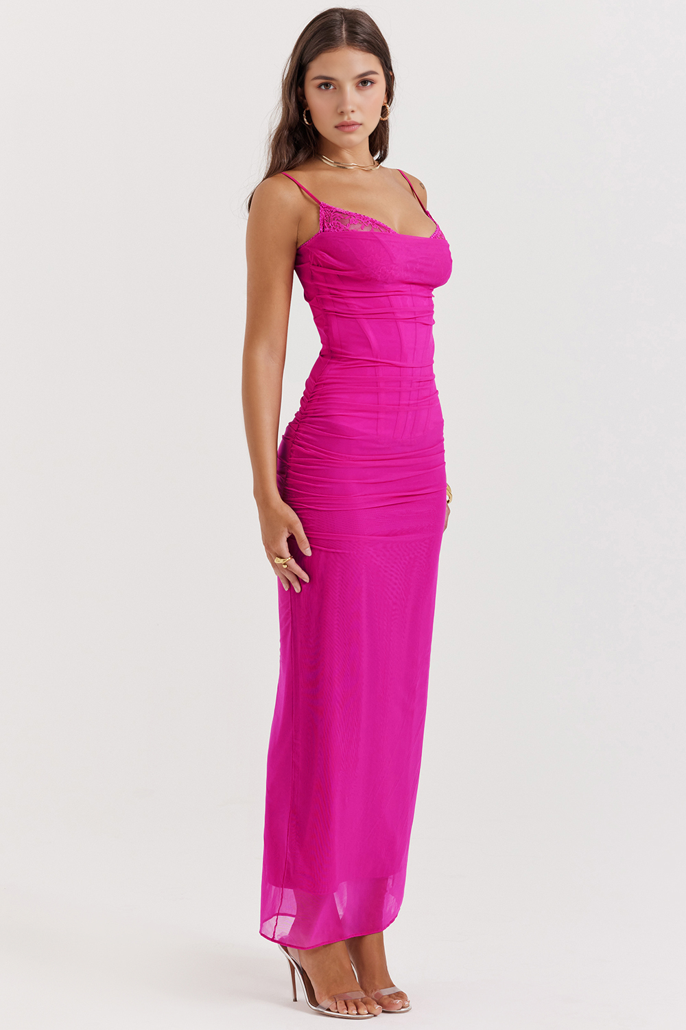 Auri | Abito Drappeggiato in Tulle